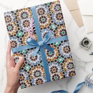 Papel De Presente Meio século Moderno de Tones Terrestres Retroativo