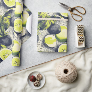 Papel De Presente Meio-tom do Fruta Exótico