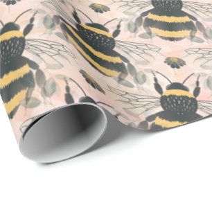 Papel De Presente Mel Abejas Insetos