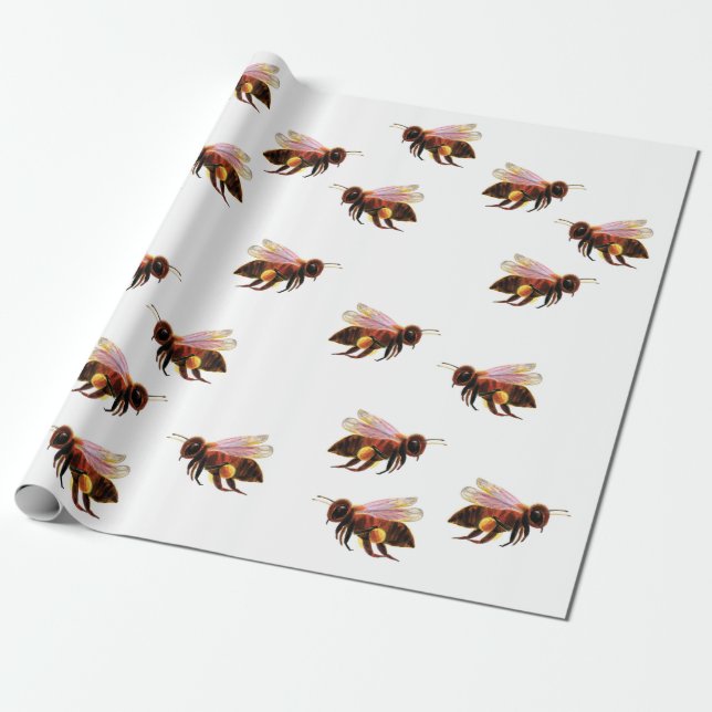 Papel De Presente Mel Bee Voando (Desenrolado)