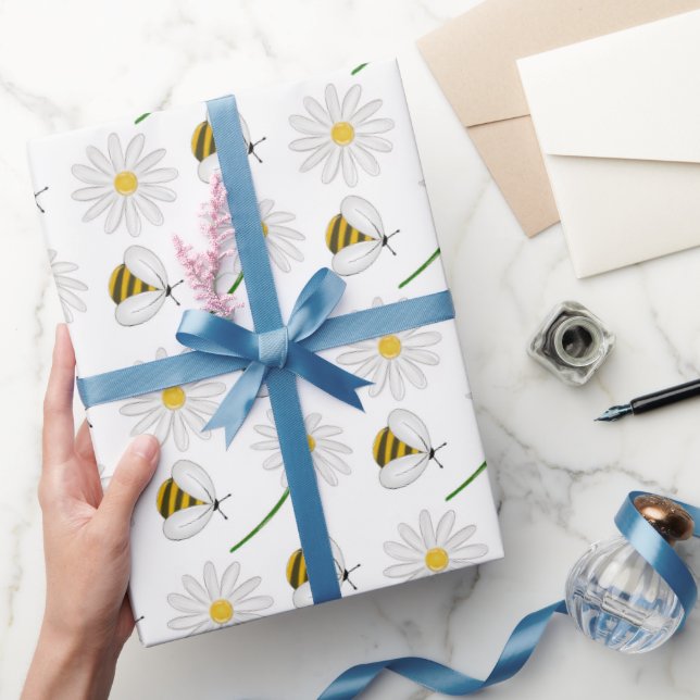 Papel De Presente Mel Bumble Bee Gnomo Padrão (Presentear)