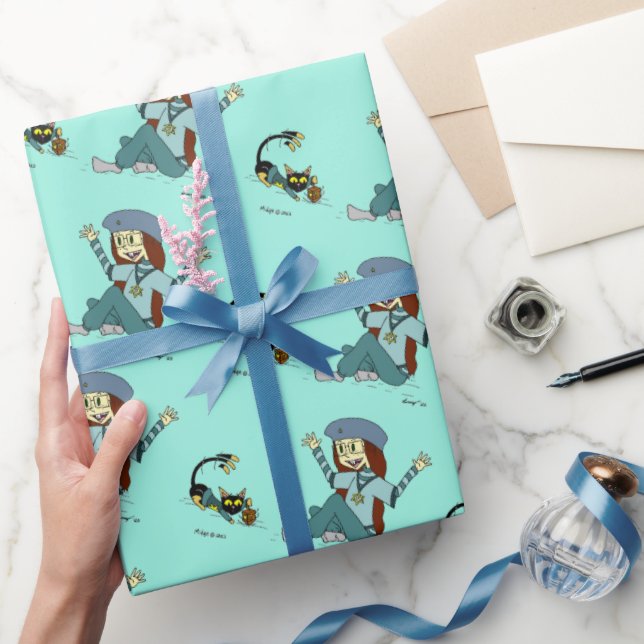 Papel De Presente Mel, o Gato e a Maizy Hanukkah. (Presentear)