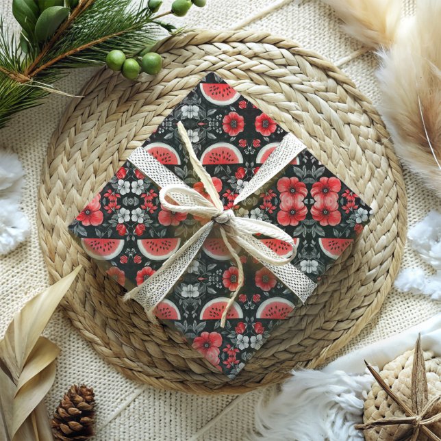 Papel De Presente Melancia da Palestina (Free Palestine Watermelon Wrapping Paper )