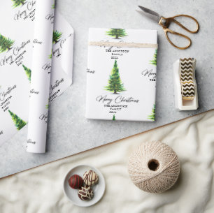 Papel De Presente Melancia Mínima de Natal do Pine