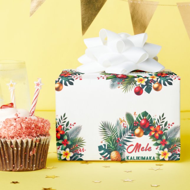 Papel De Presente Mele Kalikimaka - Natal Tropical (Festa de aniversário)