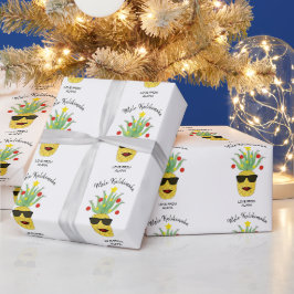Papel De Presente Mele Kalikimaka Pineapple personalizado