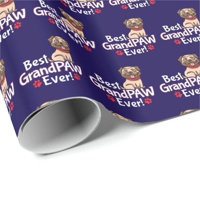 Papel De Presente Melhor Avô VovôPaw de Todos (Ponta do rolo)