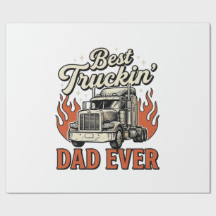 Papel De Presente Melhor Camisa de Pai Caminhoneiro Vintage de Todos