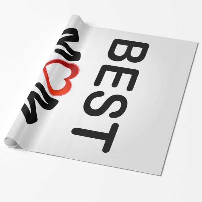 Papel De Presente Melhor mãe | Personalizado Para A Minha Mãe (Desenrolado)