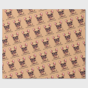 Papel De Presente Melhor Papai Cachorrinho Frenchie Bulldog Francês