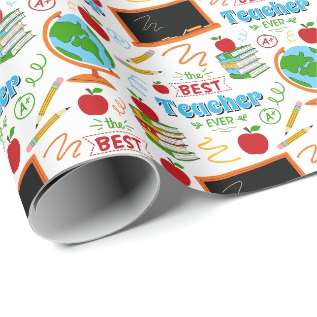 Papel De Presente Melhor Papel de Moldagem de Professores (Ponta do rolo)