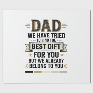 Papel De Presente Melhor Presente do Papai é de Você Camisa Vetorial