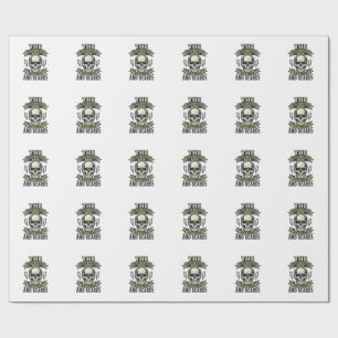 Papel De Presente Melhores Pais Têm Tatuagens e Barbas Camisa Caveir