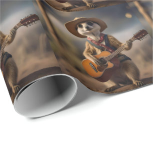 Papel De Presente Melodias da Savana A Meerkat Guitar Serenade,
