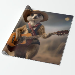 Papel De Presente Melodias da Savana A Meerkat Guitar Serenade,