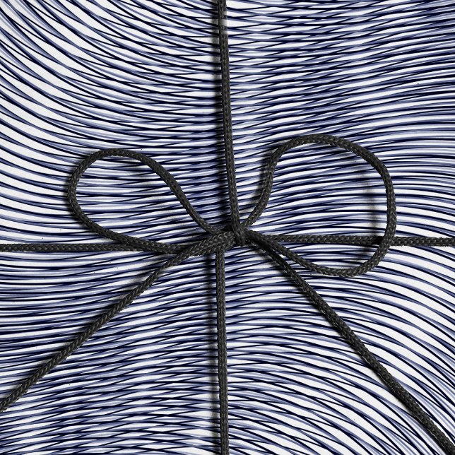 Papel De Presente Melted Silver effect Moiré Stripes Trippy Abstract (Criador carregado)