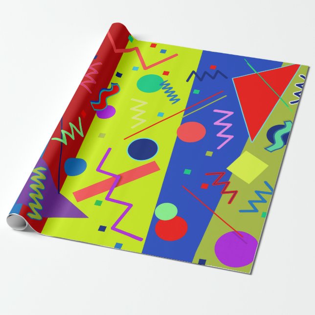 Papel De Presente Memphis Nº 63 (Desenrolado)