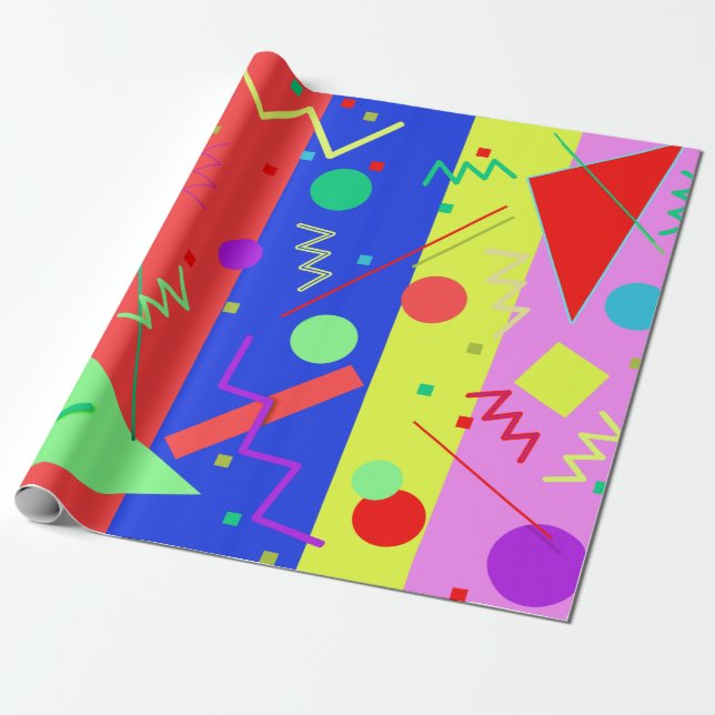Papel De Presente Memphis Nº 66 (Desenrolado)
