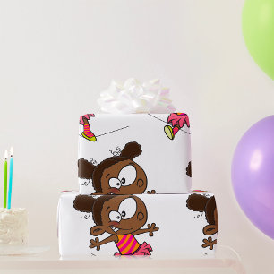 Papel De Presente Menina Caminhando em uma Corda Bamba