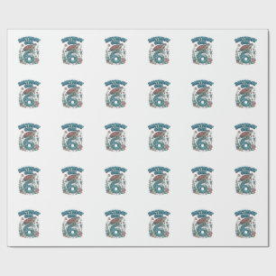Papel De Presente Menina de Aniversário 6 Tartaruga Marinha Design d