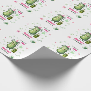 Papel De Presente Menina do Grande Pepino em Conserva Aniversário Qu