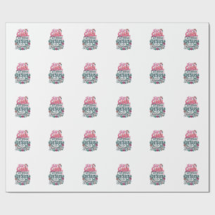Papel De Presente Menina Flamingo Cristã Vintage