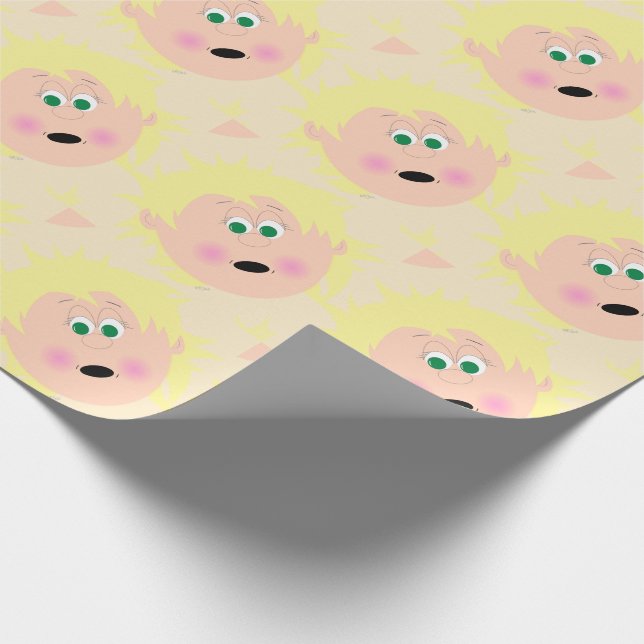 Papel De Presente Menina Loura Enfrenta Kapskids Animados (Ponta)