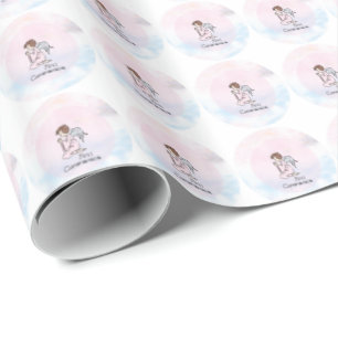 Papel De Presente Menina, primeiro anjo do comunhão