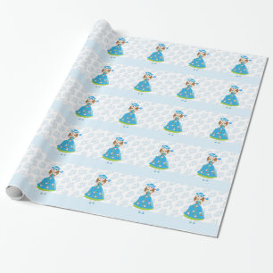 Papel De Presente Menina Romântica
