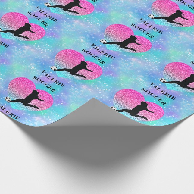 Papel De Presente Meninas de Futebol Espírito de Inverno  (Ponta)