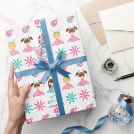 Papel De Presente Meninas de Ladybug fofinhas personalizadas Anivers