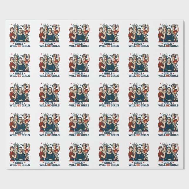 Papel De Presente Meninas Serão Feministas Mulheres Empoderadas (Aberto)