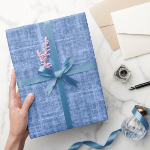 Papel De Presente Menino Azul Linho