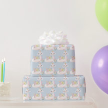Menino de Lhama Azul Branco baby shower Recém-nasc