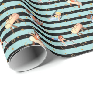 Papel De Presente Meninos ginástica Anéis paralelos Bares Pommel Hor