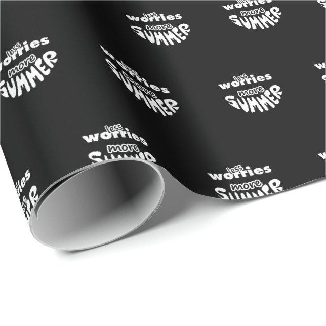 Papel De Presente Menos Preocupações Mais Verão (Ponta do rolo)