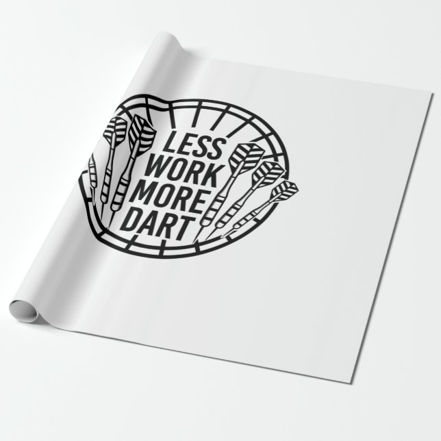 Papel De Presente Menos Trabalho Mais Dart (Desenrolado)