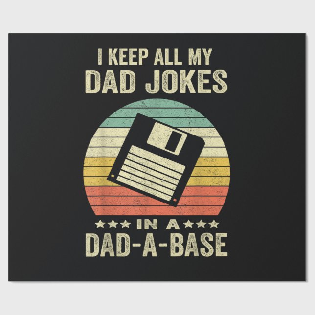 Papel De Presente Mens Funny dad Jokes in dad-a-Base (Aberto)