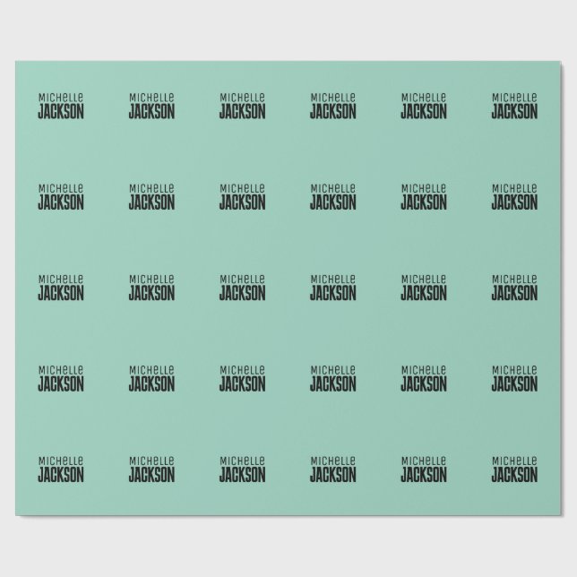 Papel De Presente Mensagem Minimalista Simples Moderna Seu Nome (Aberto)