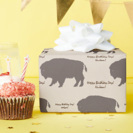Papel De Presente Mensagem Personalizada de Brown e Beige Tan Rustic