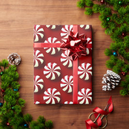 Papel De Presente menta-pimenta de Natal