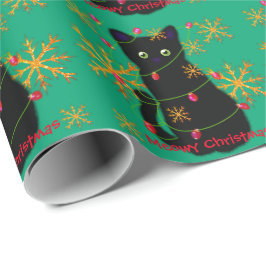 Papel De Presente Meowy Christmas | presente para amantes de gatos |