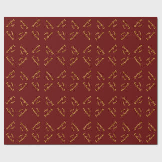 PAPEL DE PRESENTE MERI KIRIHIMETE DOURADO AOTEAROA NZ LUXURY XMAS