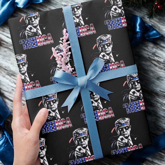 Papel De Presente Merica Trump American Flag EUA (Criador carregado)