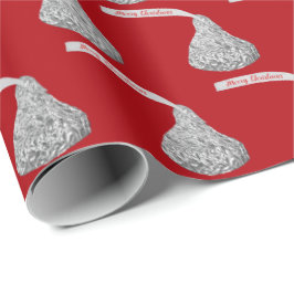 Papel De Presente Merry Christmas Candy On Red