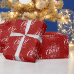 Papel De Presente Merry CHRISTmas Christian Chalkboard Calliografia<br><div class="desc">Dizemos muitas vezes "Feliz Natal" durante a época, mas por vezes tendemos a esquecer de onde é que esta saudação é realmente originária. Aqui está uma maravilhosamente elegante letra de costume no quadro de chanfro em moda, para dar uma suave empurra de volta para a direção de Jesus. Caligrafia profissional...</div>