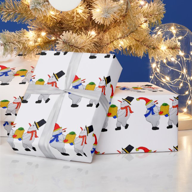 PAPEL DE PRESENTE MERRY CHRISTMAS DOS NEVES (Feriados)