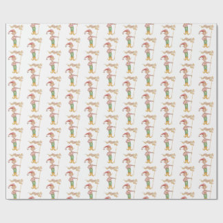 Papel De Presente Merry Christmas Elf wrapping paper