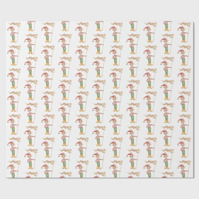 Papel De Presente Merry Christmas Elf wrapping paper (Aberto)