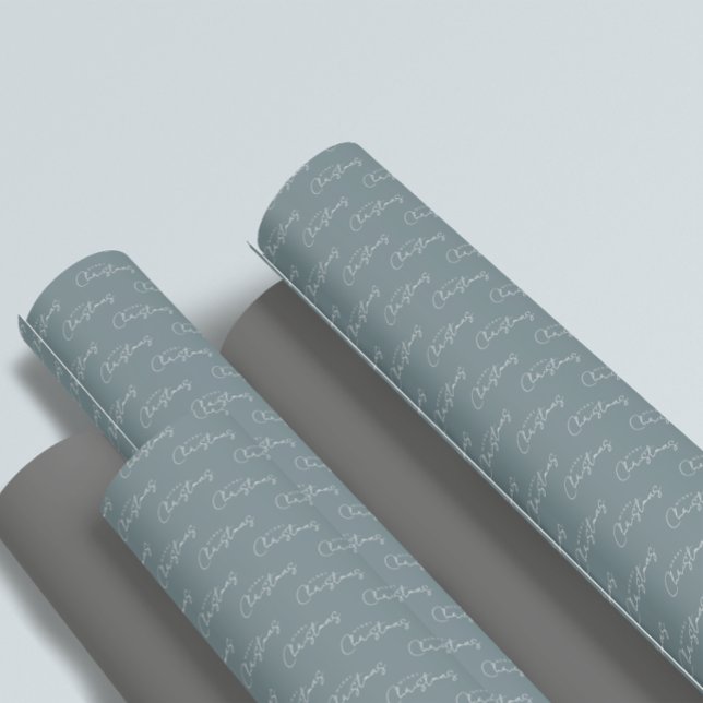 Papel De Presente Merry Christmas Minimalist Script (Criador carregado)